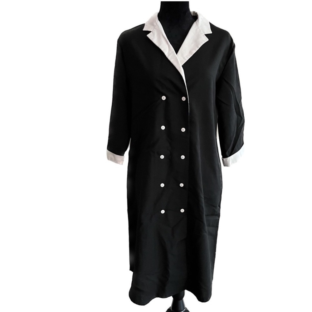 Vintage PBJ Size Large Black & White Shirt Dress